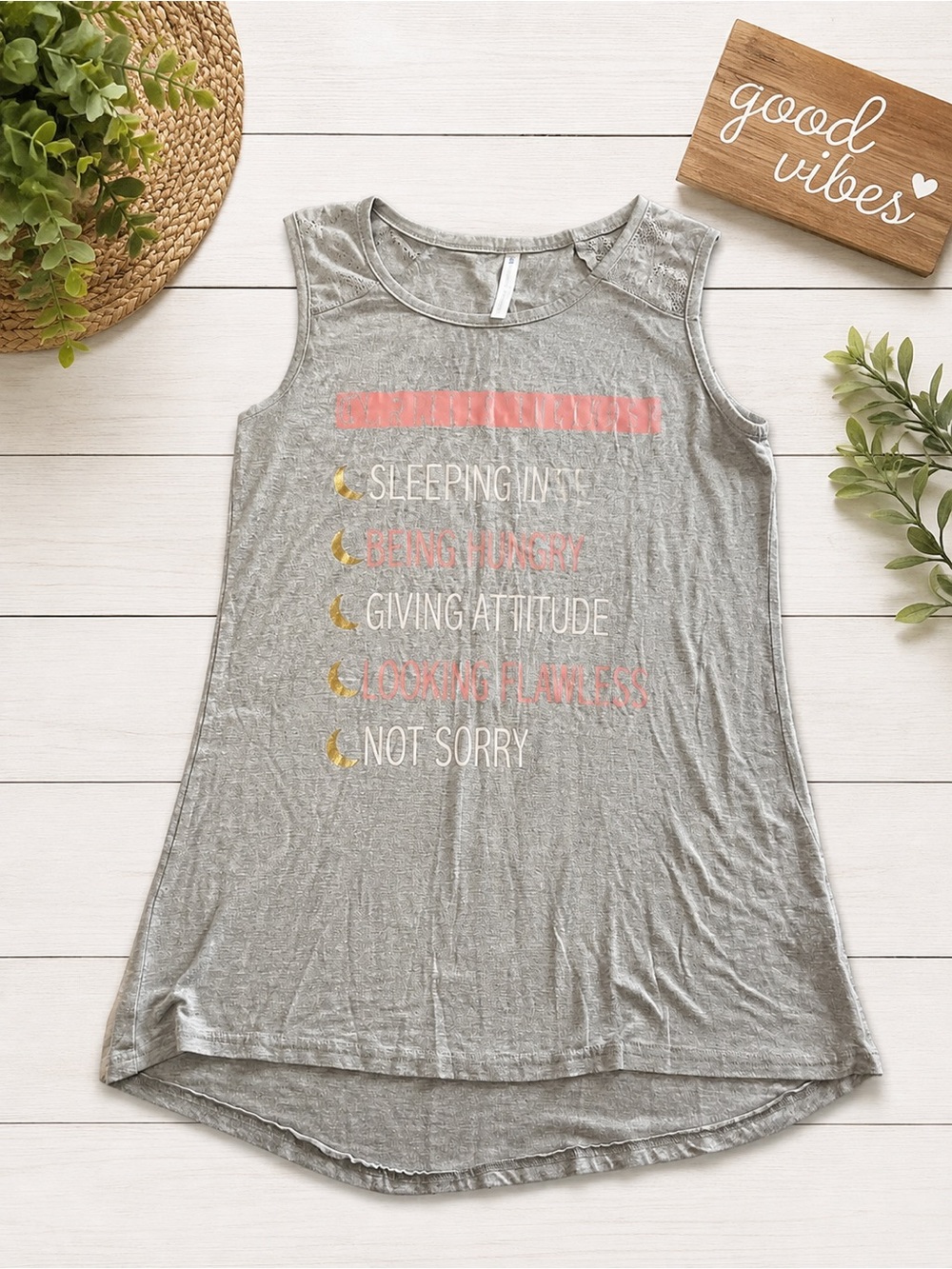 Gray Graphic Tank Top - Size L 69